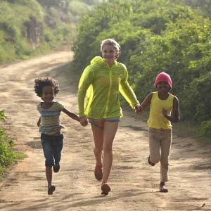 Girls running